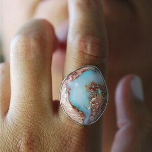 Dollybird raw opal flow ring